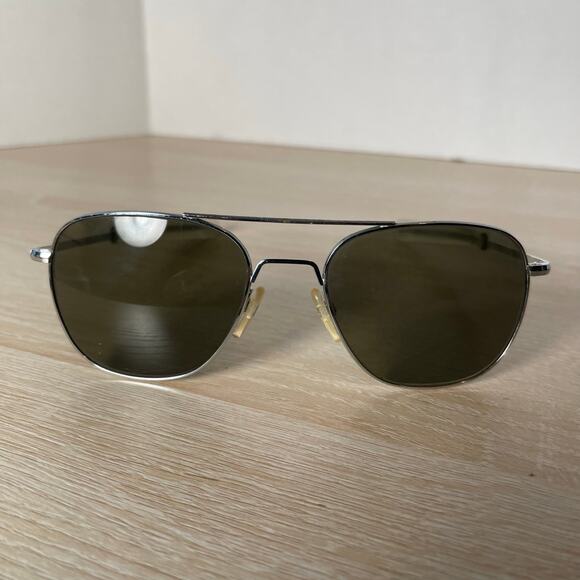 Randolph Engineering Aviator Sunglasses 5 1/2 Chrome AF-58-20 READ - Picture 2 of 15